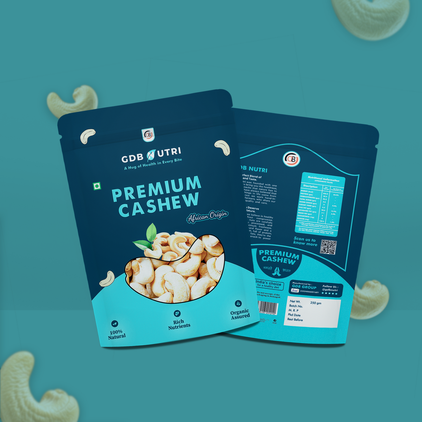250g GDB NURI Premium Cashews