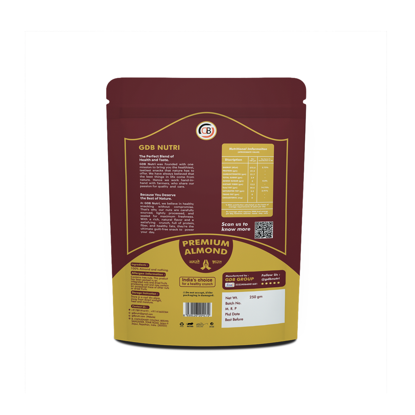250g Premium Almonds