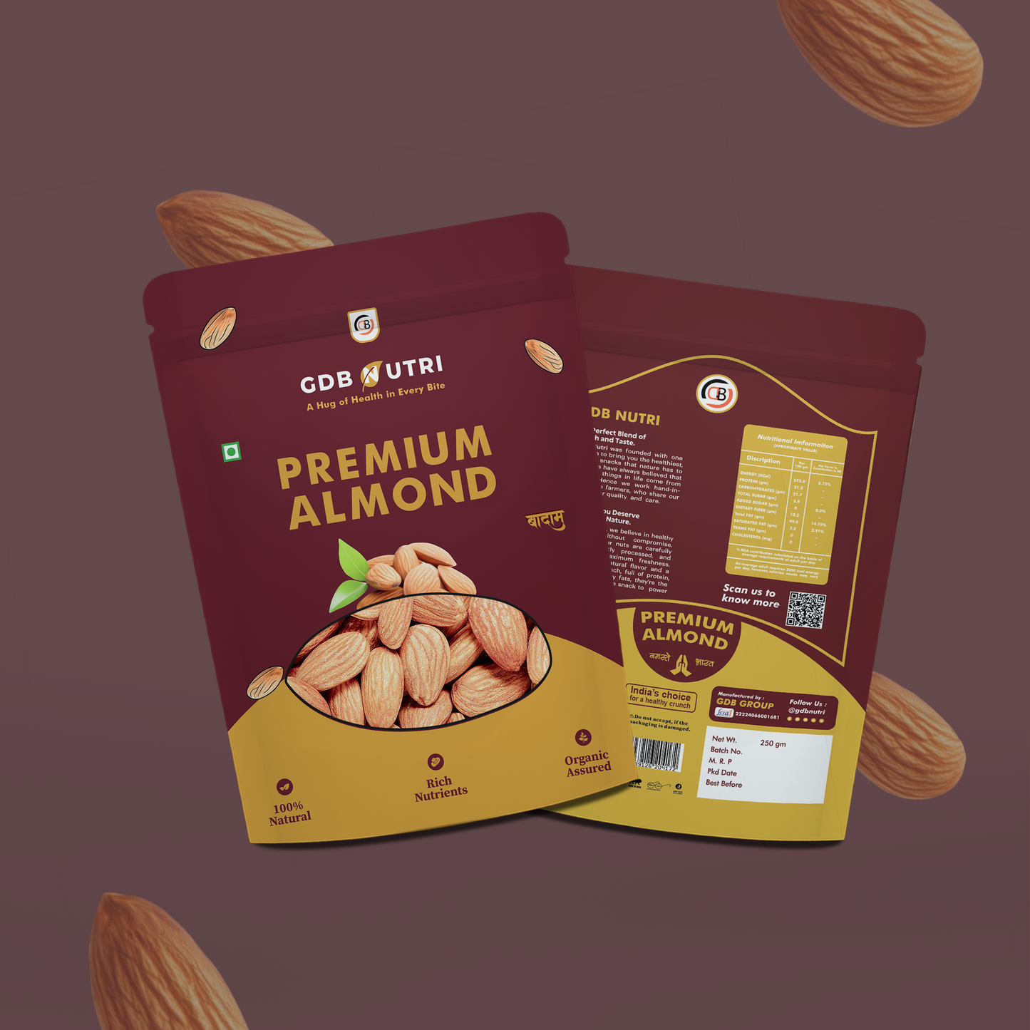 250g Premium Almonds